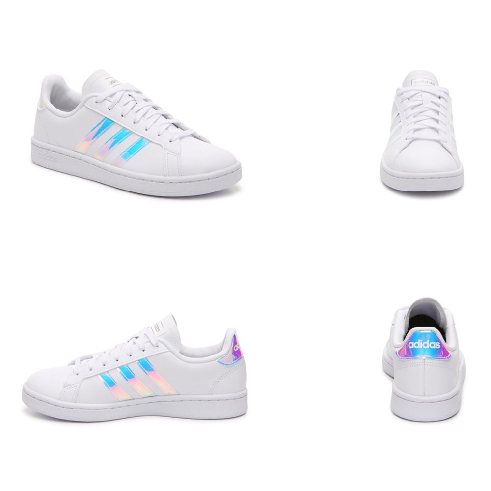 Adidas Holographic Cloudfoam Grand Court Sneakers